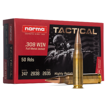 308Win FMJ Tactical 147gr 9,5g Norma
