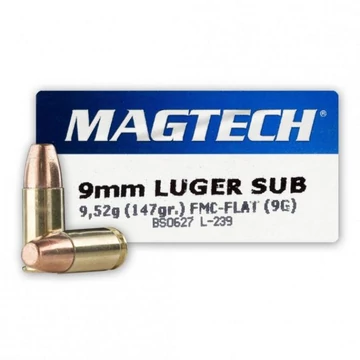 9x19 147gr FMJ FLAT nose  CBC lőszer Magtech