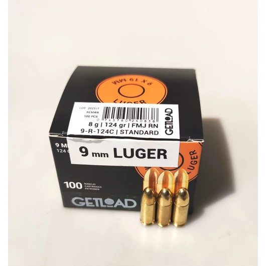 9x19 FMJ 8g 124gr Standard, GetLoad