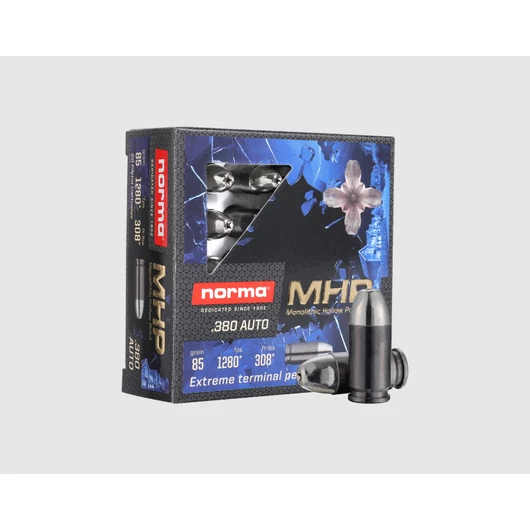 9mm Browning short/380Auto MHP 85gr 5,5g Norma