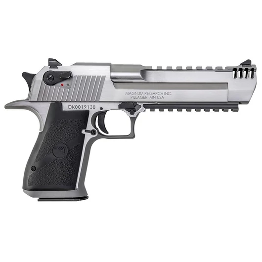 Desert Eagle .50AE Stainless, kompanzátorral, sínekkel