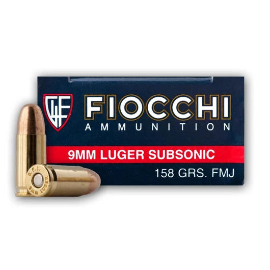 9x19 FMJ Subsonic 158grain Fiocchi