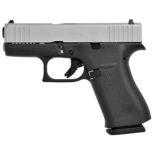 Glock 43X 9 mm Luger, ezüst szán