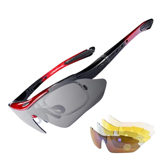 Lövőszemüveg, polarizált, piros Rockbros Competition