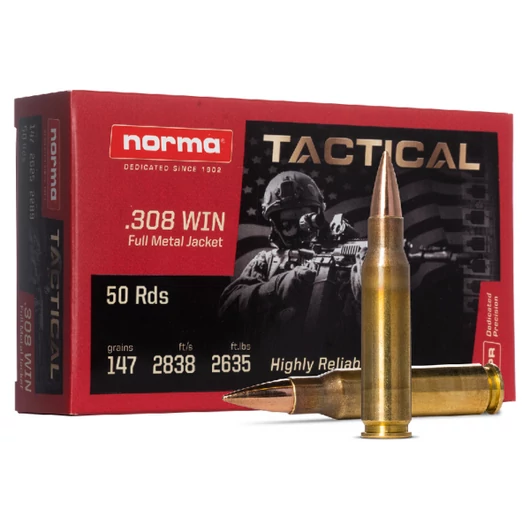 308Win FMJ Tactical 147gr 9,5g Norma
