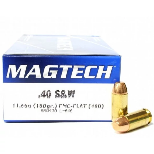 40 S&W 180gr FMJ Flat nose  CBC lőszer Magtech